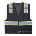 Black Reflective Safety Vest customized construction work black reflective safety vest Supplier
